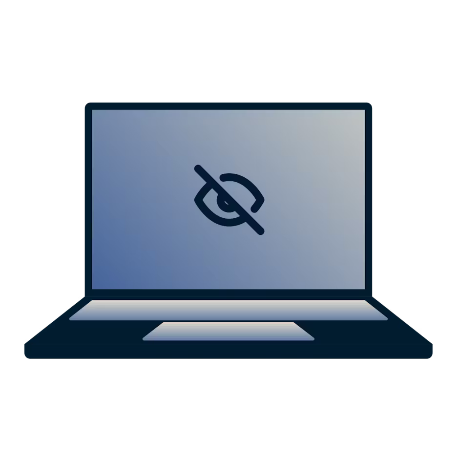 Portátil com acesso bloqueado a conteúdos e aplicativos.