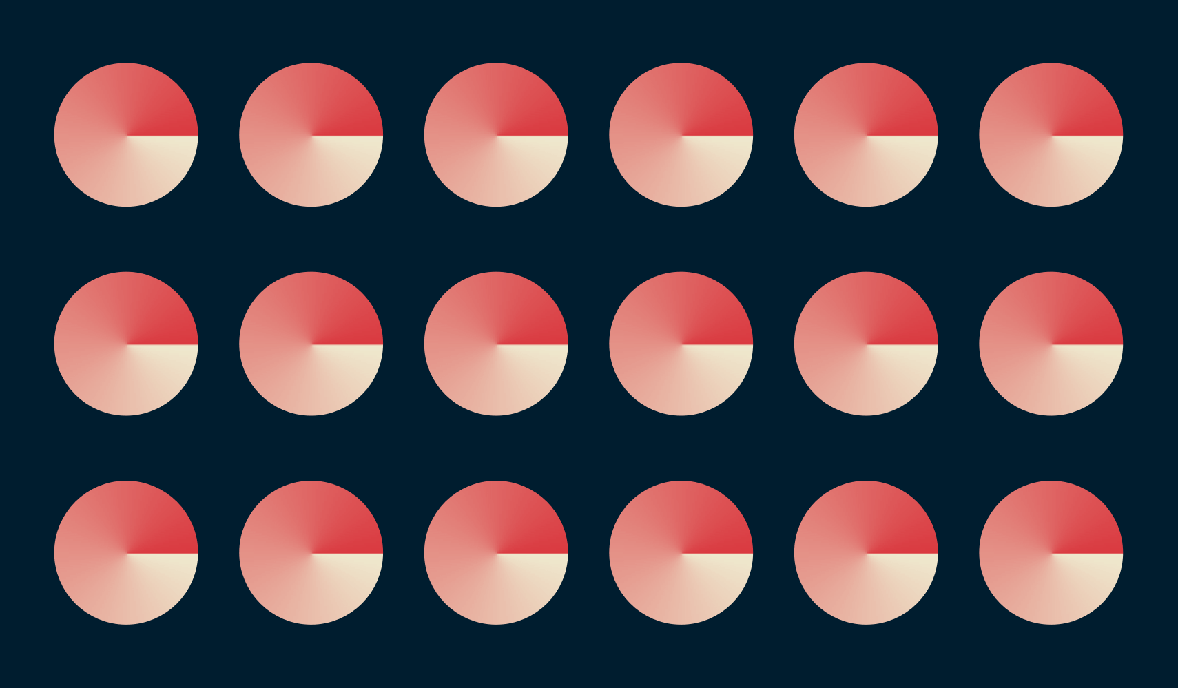 Et gitter med identiske blokke, der viser, hvordan Trusted Server sikrer, at software og konfigurationer er konsistente på tværs af alle ExpressVPN-servere.