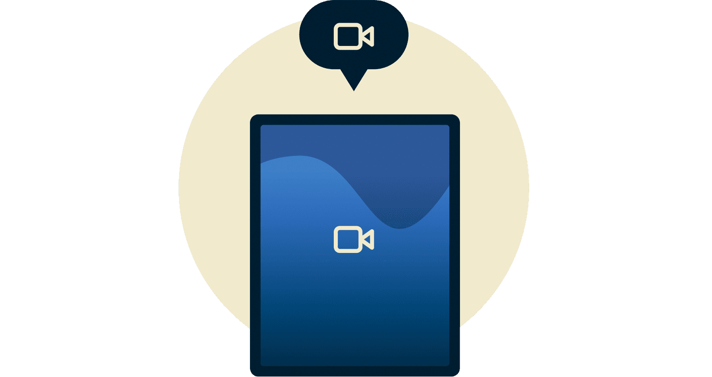 videoikonen på en iPad-enhet