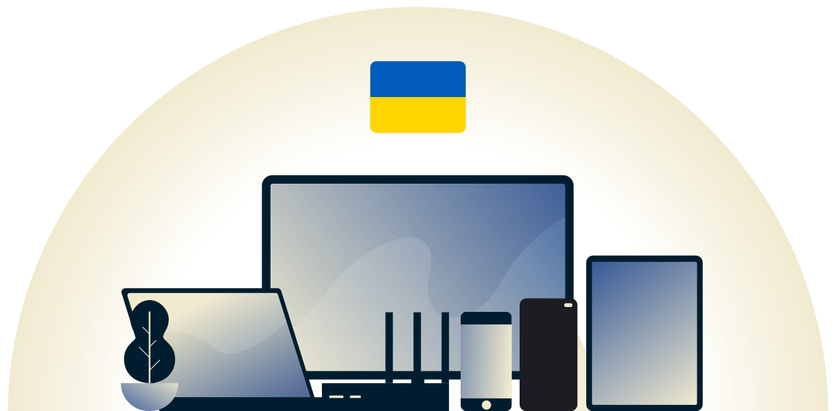 Ukrainsk VPN beskyttee en rekke enheter.