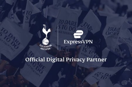 Logos de Tottenham Hotspur x Partenaire Officiel de Confidentialité Numérique ExpressVPN
