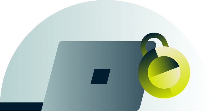 Ett lås som symboliserar säkerhet.